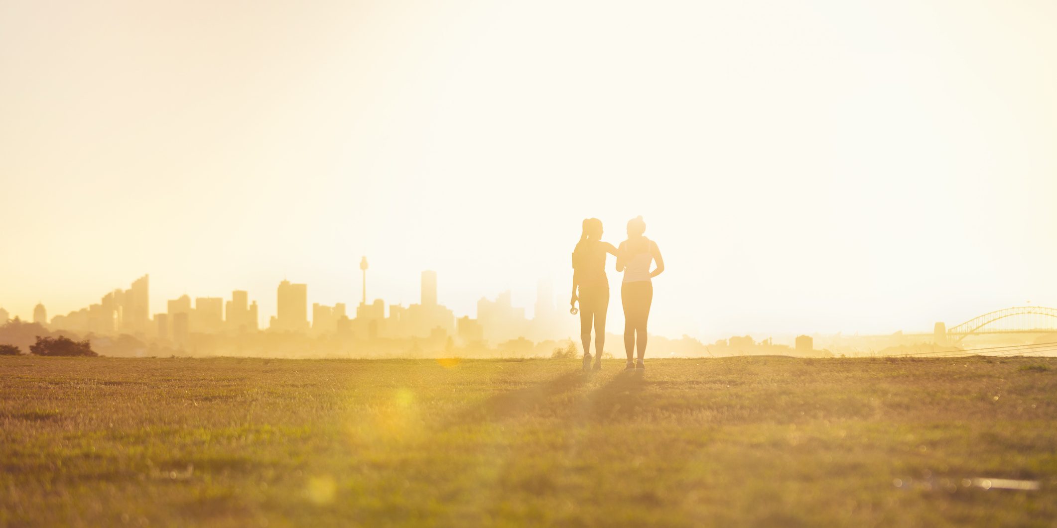 People walking with Sydney skyline Website Header 